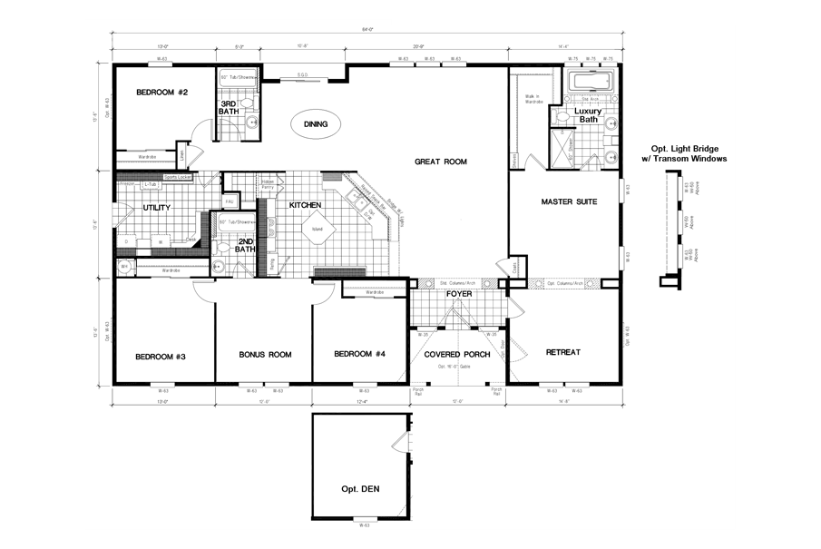 The GSP642K PLATINUM SERIES     GW Floor Plan