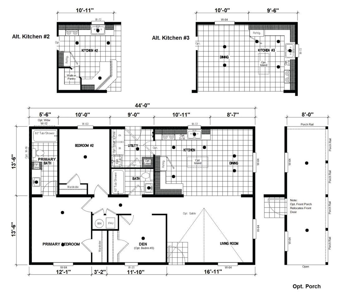 The DRM444F 44'              DREAM Floor Plan