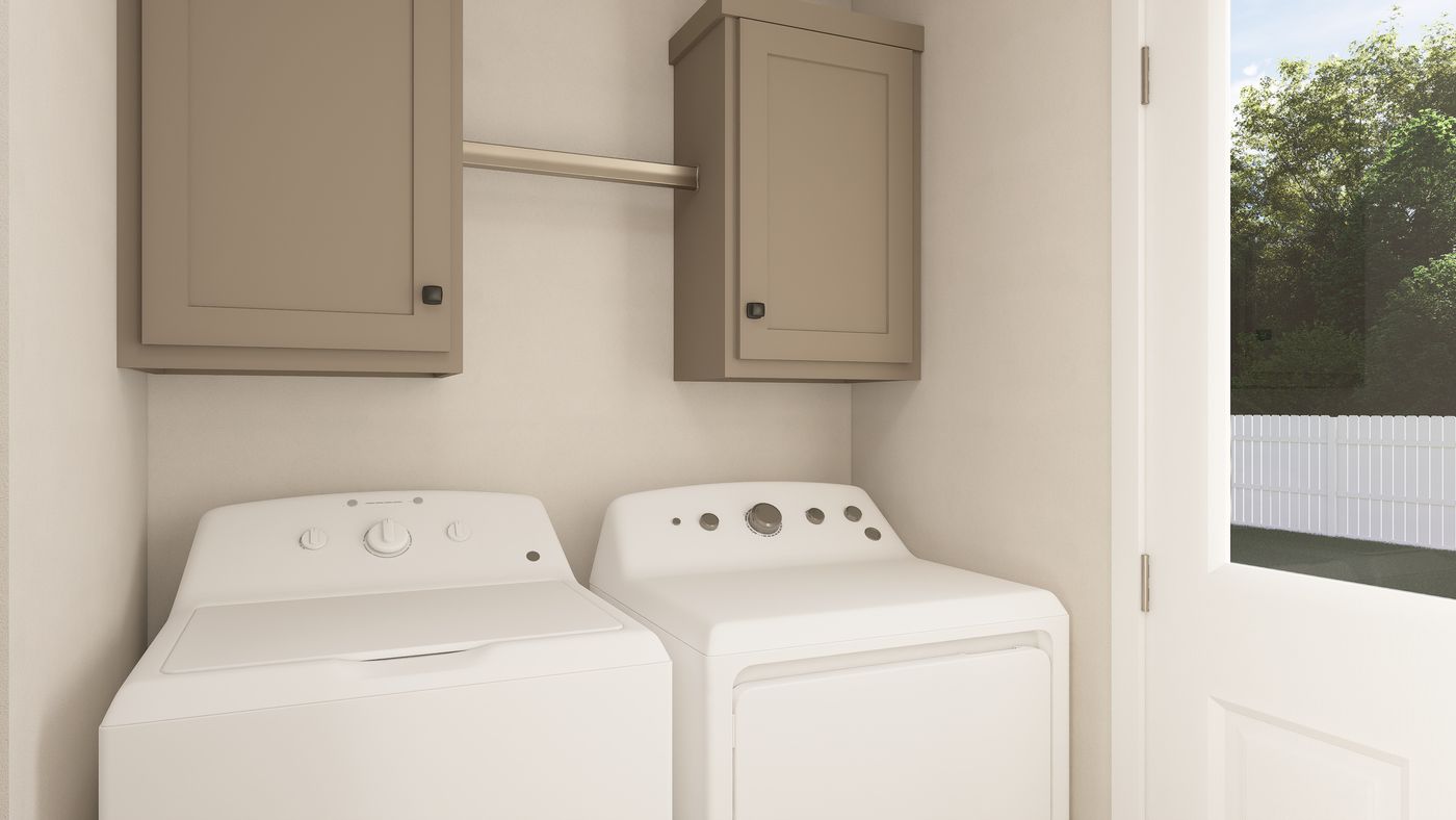 The DRM682F 68' DREAM Utility Room. This Manufactured Mobile Home features 4 bedrooms and 2 baths.