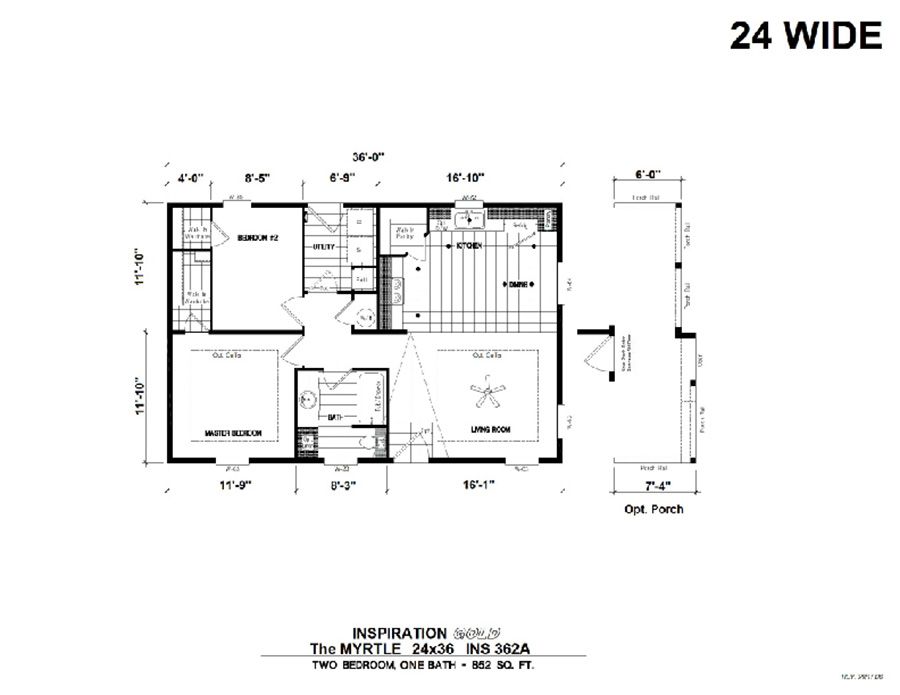 The ING362A MYRTLE              GW Floor Plan
