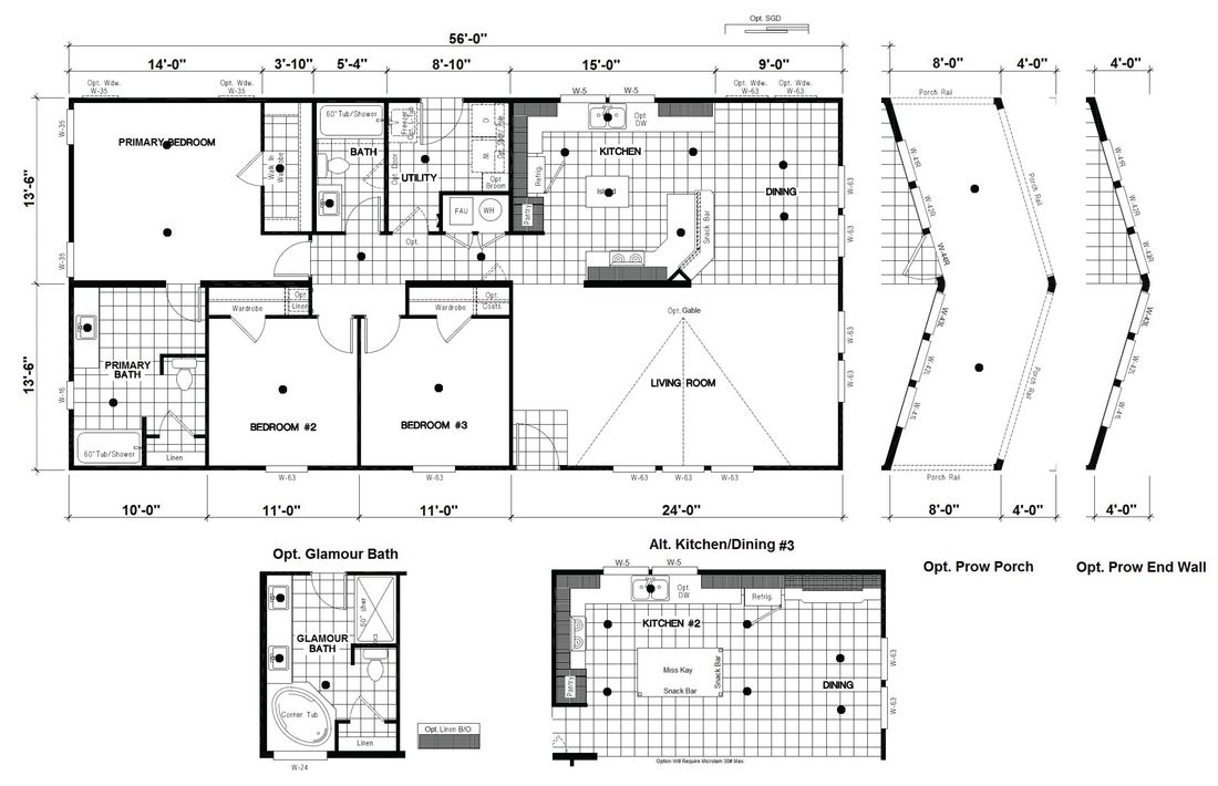 The DRM563F 56'              DREAM Floor Plan