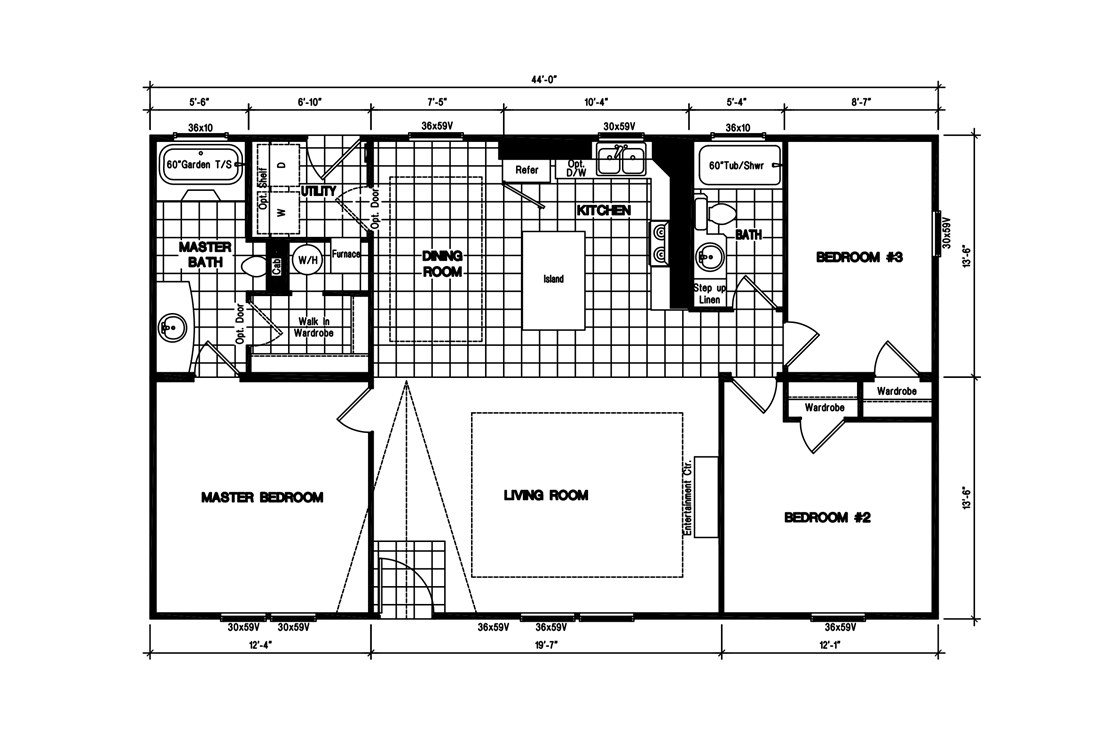 The ING442F CYPRESS GW Floor Plan