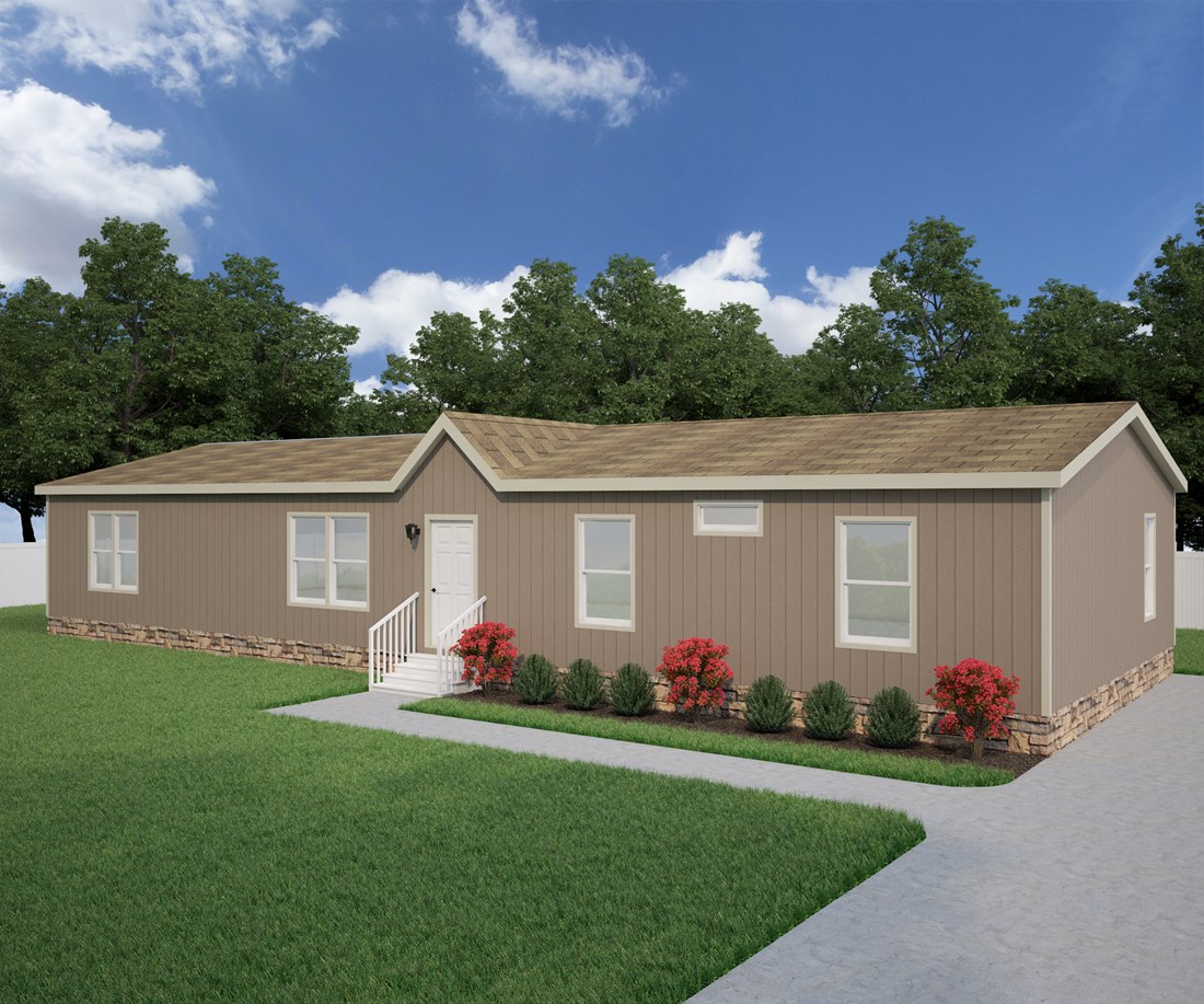 The ING682F MAPLE        (FULL) GW Exterior. This Manufactured Mobile Home features 4 bedrooms and 2 baths.