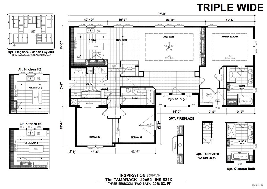 The ING621K TAMARACK            GW Floor Plan