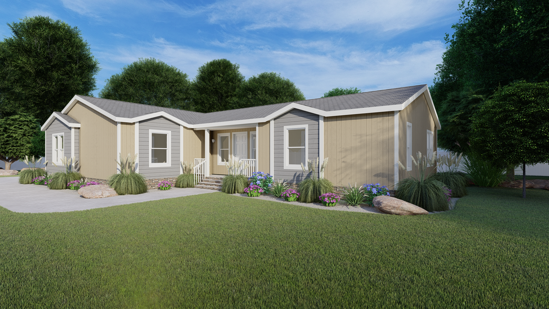The ING621K TAMARACK     (FULL) GW Exterior. This Manufactured Mobile Home features 3 bedrooms and 2 baths.