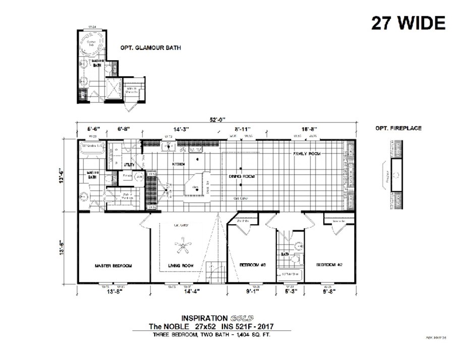 The ING521F NOBLE               GW Floor Plan