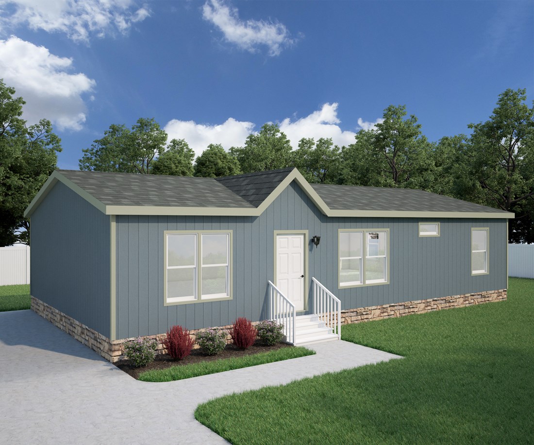 The ING481F FRASER       (FULL) GW Exterior. This Manufactured Mobile Home features 3 bedrooms and 2 baths.