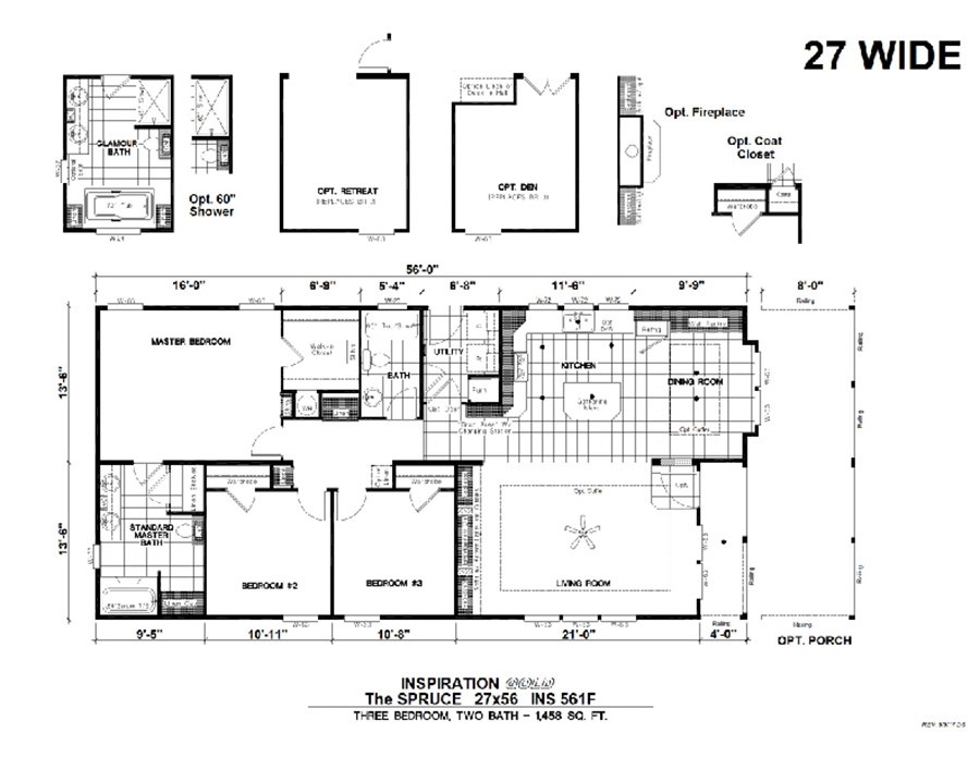 The ING561F SPRUCE              GW Floor Plan