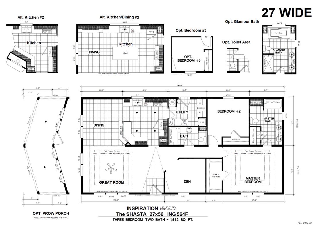 The ING564F SHASTA              GW Floor Plan