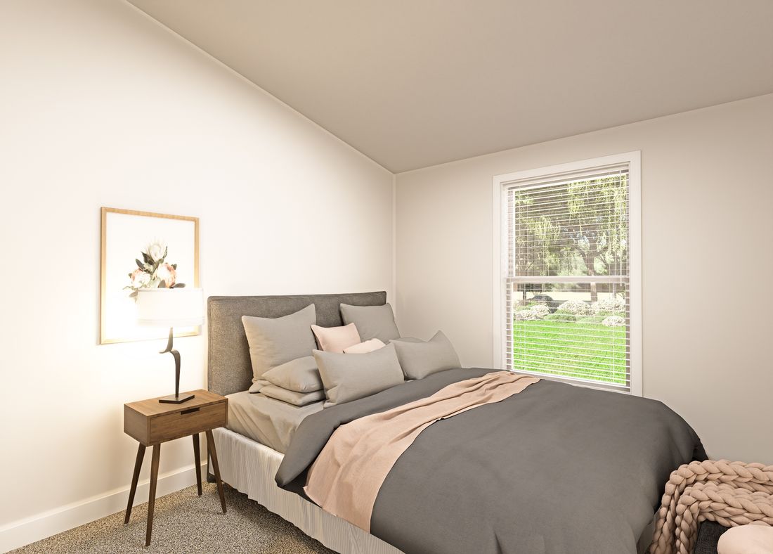The ING601K WHITE PINE          GW Bedroom. This Manufactured Mobile Home features 3 bedrooms and 3 baths.