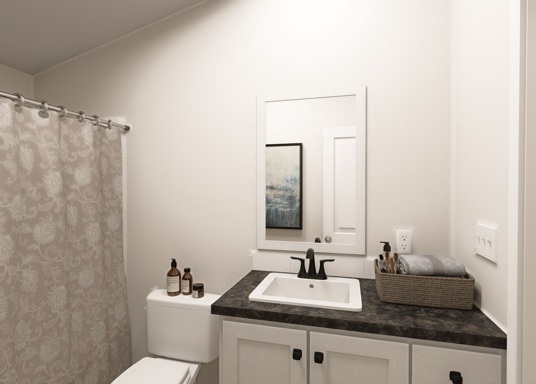 The ING601K WHITE PINE          GW Guest Bathroom. This Manufactured Mobile Home features 3 bedrooms and 3 baths.