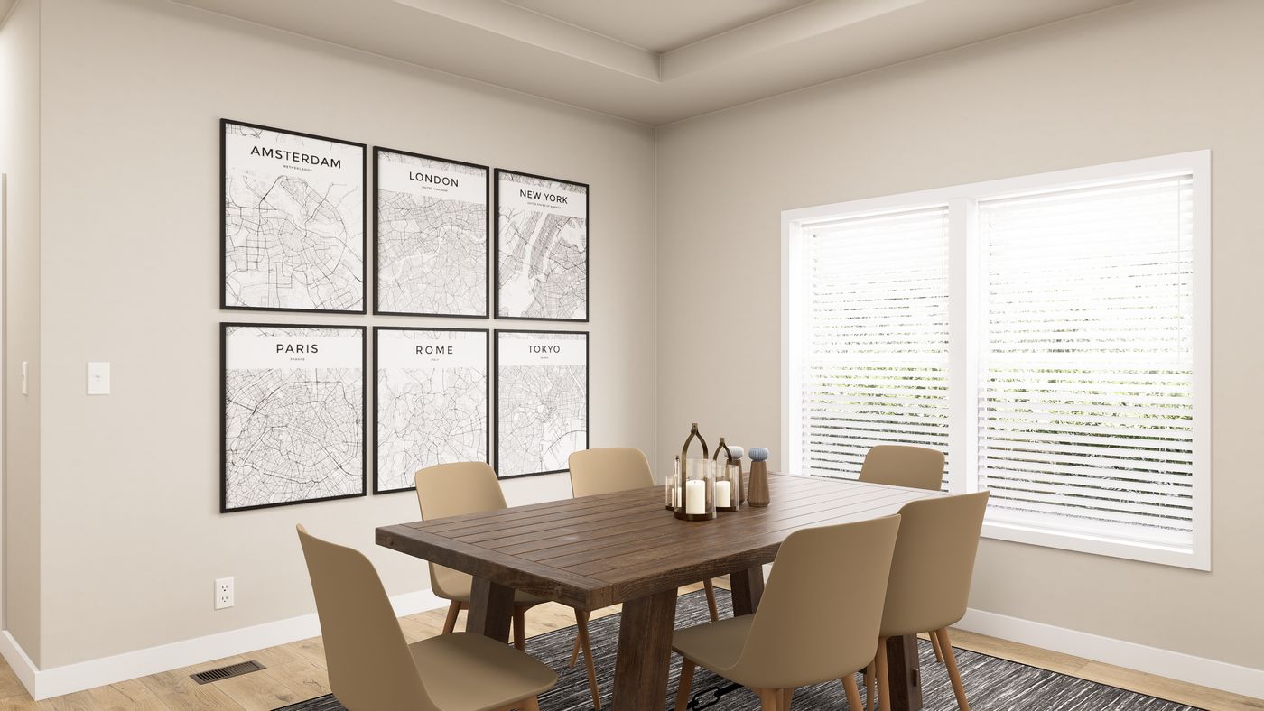 The ING764G WEEPING WILLOW GW Dining Room. This Manufactured Mobile Home features 4 bedrooms and 2 baths.