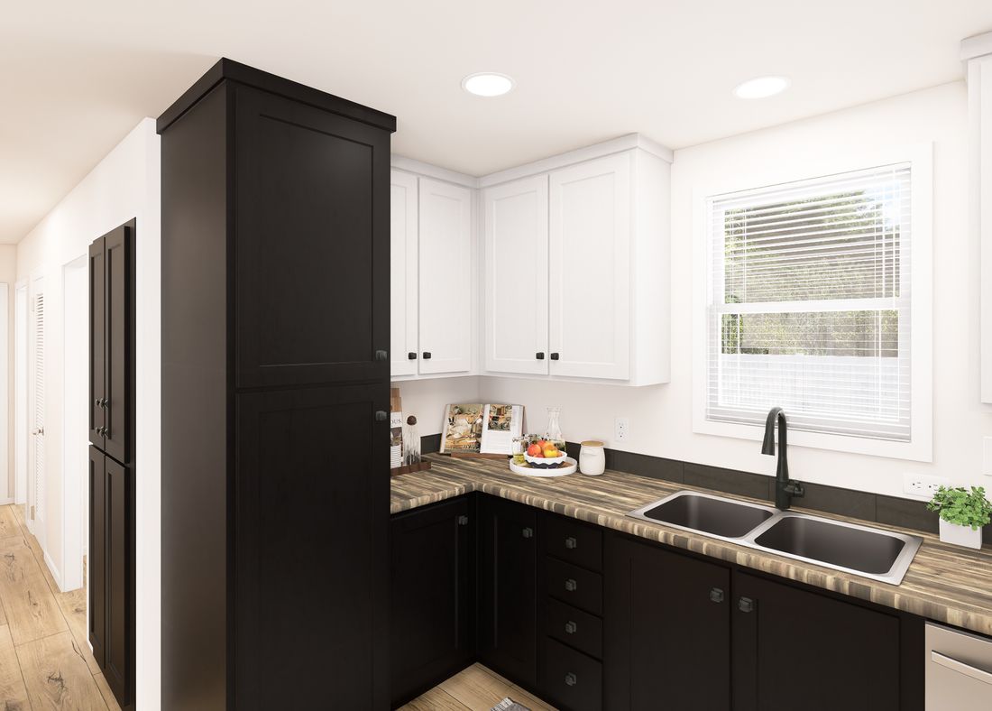 The DRM402P 2040'            DREAM Kitchen. This Manufactured Mobile Home features 2 bedrooms and 2 baths.
