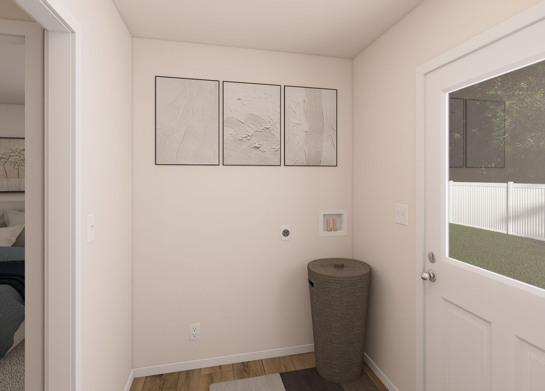 The DRM402P 2040'            DREAM Utility Room. This Manufactured Mobile Home features 2 bedrooms and 2 baths.