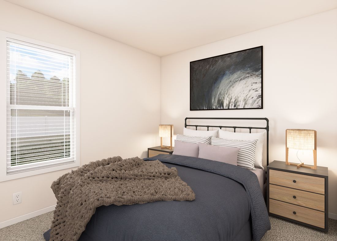 The DRM402P 2040'            DREAM Bedroom. This Manufactured Mobile Home features 2 bedrooms and 2 baths.