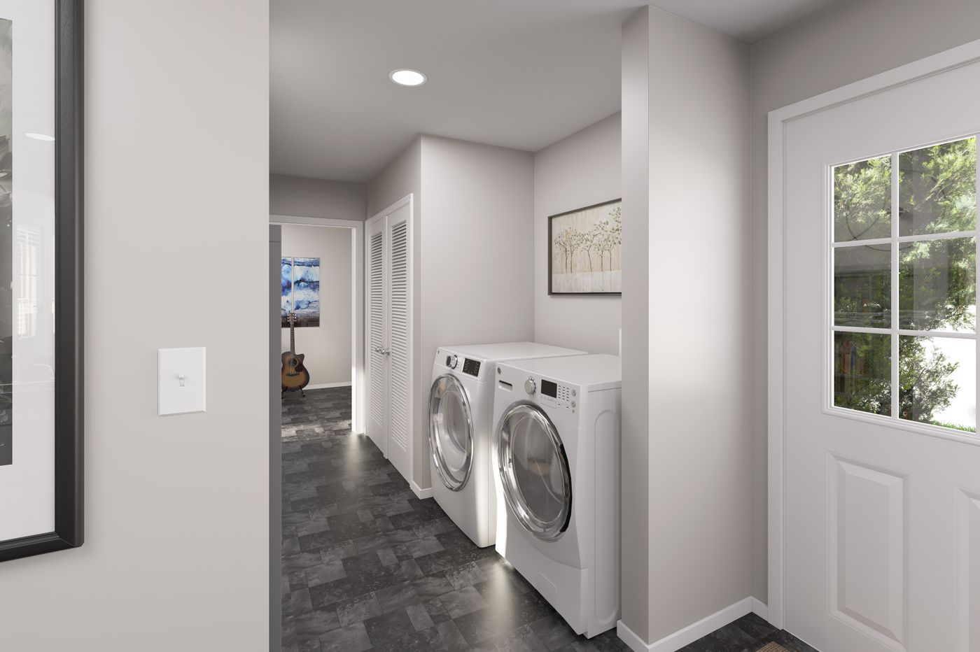 The DRM661M 66' DREAM Utility Room. This Manufactured Mobile Home features 2 bedrooms and 2 baths.