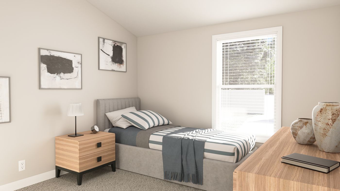 The ING602K GENERAL SHERMAN GW Bedroom. This Manufactured Mobile Home features 3 bedrooms and 2 baths.