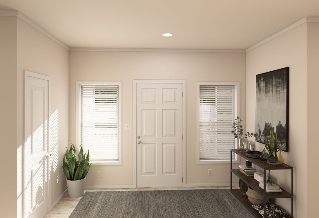 The ING763G PALM Foyer. This Manufactured Mobile Home features 3 bedrooms and 2 baths.