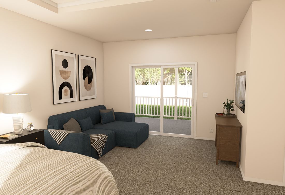 The ING763G PALM Sitting Room. This Manufactured Mobile Home features 3 bedrooms and 2 baths.