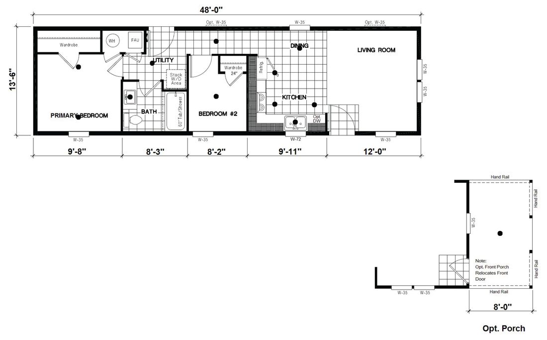 The DRM481M 48'              DREAM Floor Plan