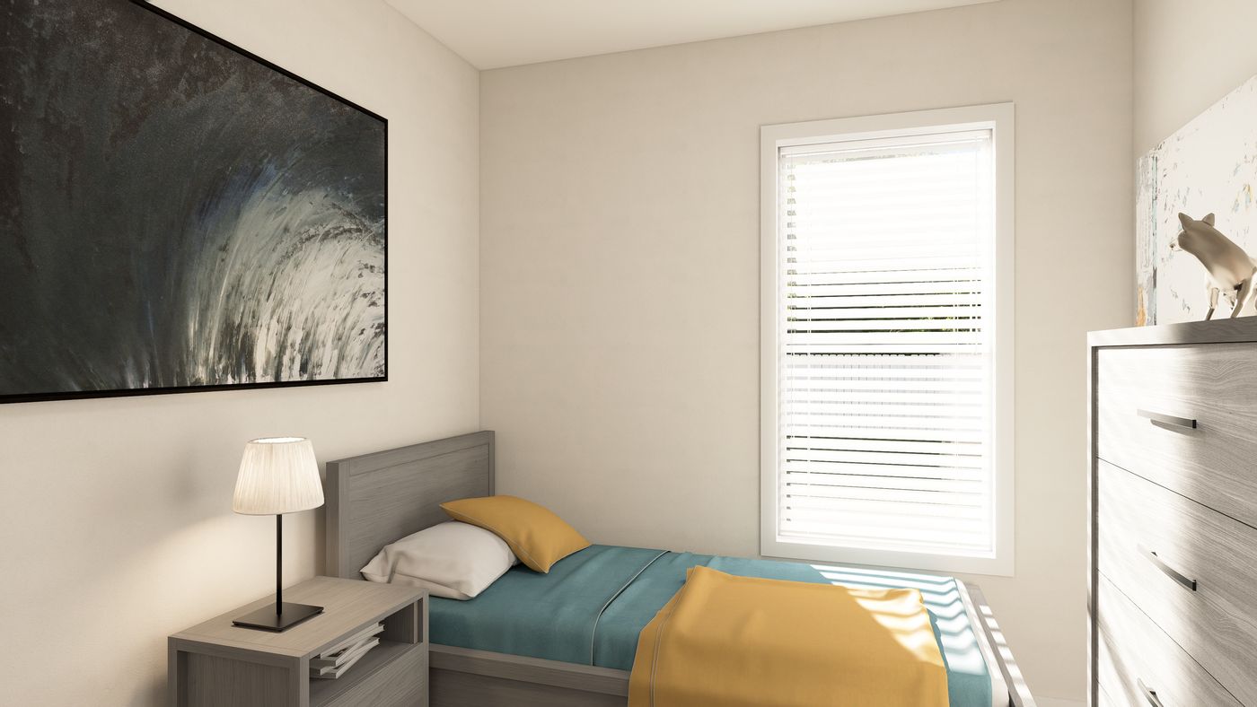 The DRM661N 1566' DREAM Bedroom. This Manufactured Mobile Home features 3 bedrooms and 2 baths.