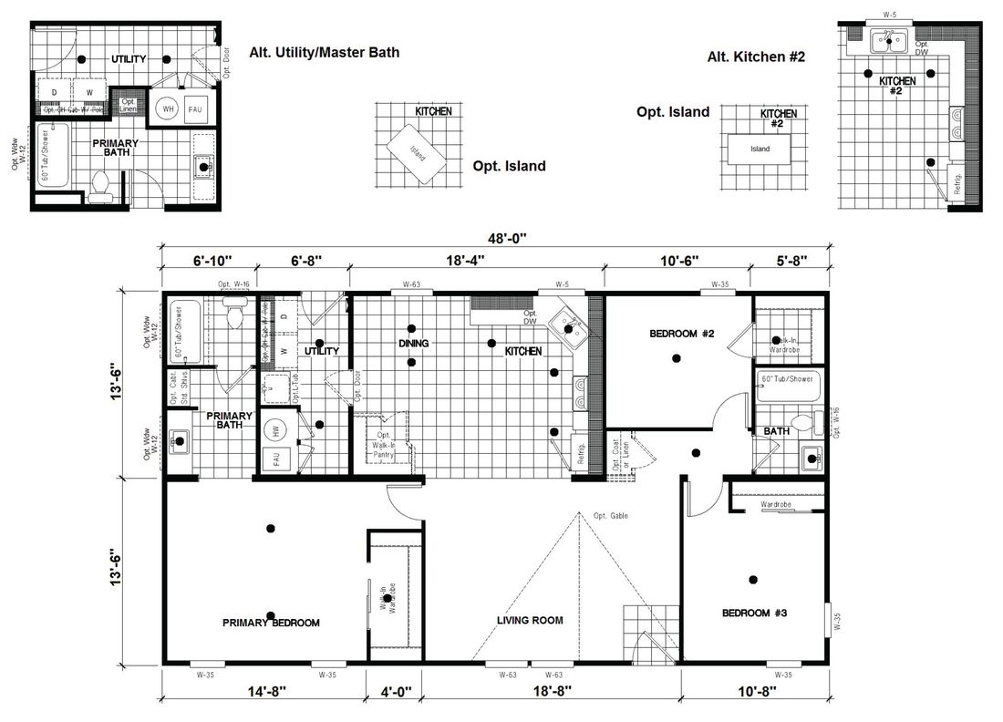 The DRM482F 48'              DREAM Floor Plan